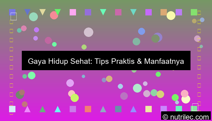 gaya hidup sehat
