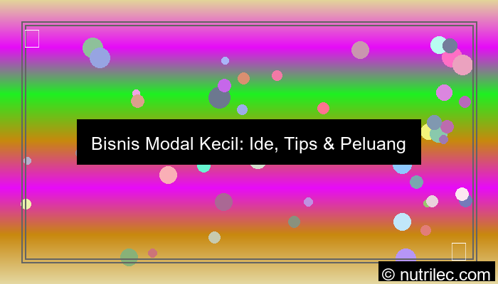 gambar bisnis modal kecil