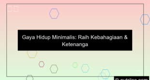 grafik gaya hidup minimalis